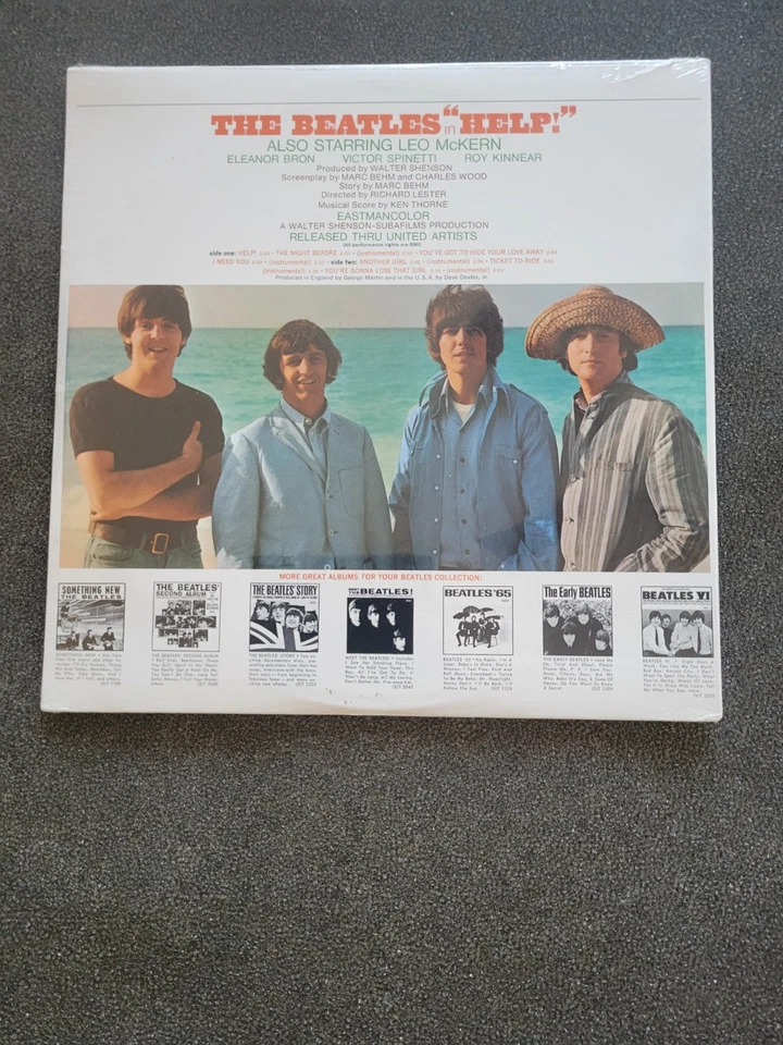 BEATLES HELP LP 1965 FACTORY SEALED GEM MINT N/O TIGHT SHRINK ORIGINAL - Image 4 of 4