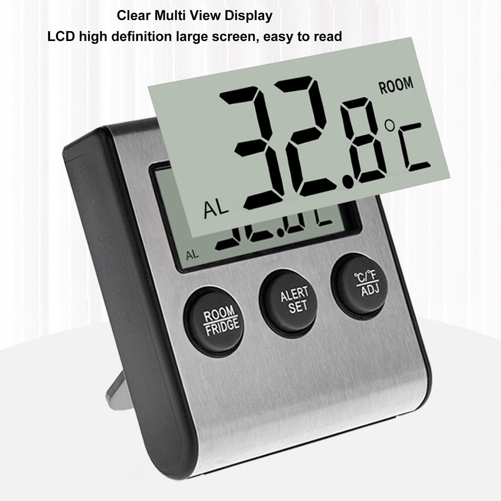 Digital Fridge Thermometer Alarm Memory Function Small Freezer Thermometer With