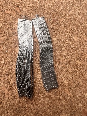 For DIY Long Tassel Earring Charms   Silver Snake Chain Fringe DIY