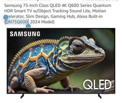 75'' Samsung Q60D Series 4K HDR Smart Qled TV