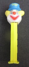 Vintage Pez Peter the Clown Pez Dispenser 1970 Footed Yellow Made in Slovenia