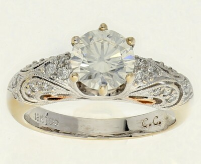 専用ページS-2 New! Ornate Diamond Engagement Ring 1.39CT Round Brilliant 18K