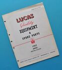 1957 Ariel Motorcycle Manual Lucas Electrical Parts Catalog 4G Fh Kh Vb Vh Nh Hs