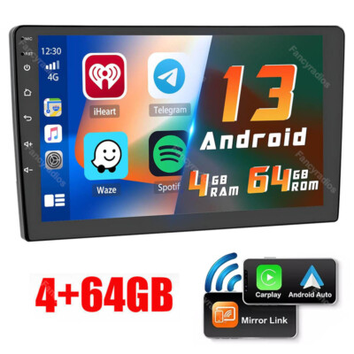 9'' Android 13 Car Stereo Double 2 Din CarPlay Auto Radio GPS WIFI FM/RDS 4+64GB
