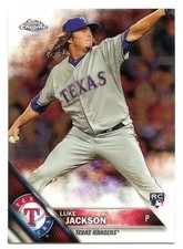 2016 Topps Chrome Baseball Card #124 Luke Jackson Texas Rangers Rookie RC Mint . rookie card picture