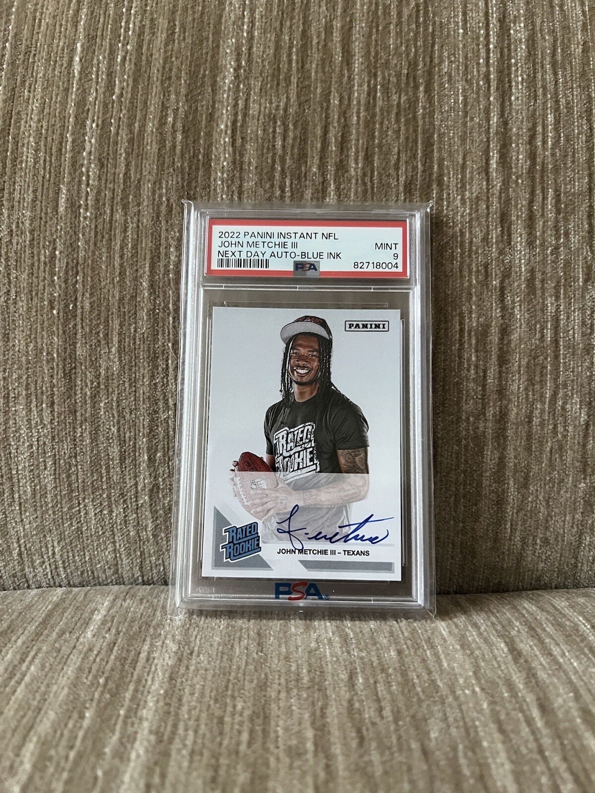 John Metchie Panini Instant NFL Next Day Autographs # Blue Ink