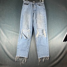 BDG Urban Outfitters Womens Jeans 27 Blue Denim Slim Fit Straight Leg Zip Fly
