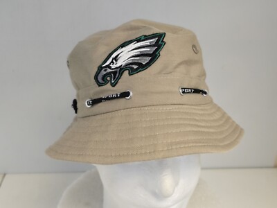 New Era NFL Philadelphia Eagles Tan/Khaki Bucket Hat S/M Adjustable SGA New