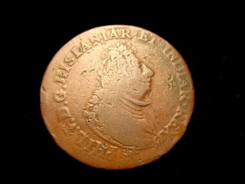 SPANISH NETHERLANDS. NAMUR. 2 LIARDS 1709. KM 5. Free U.S. shipping. - Picture 2 of 2