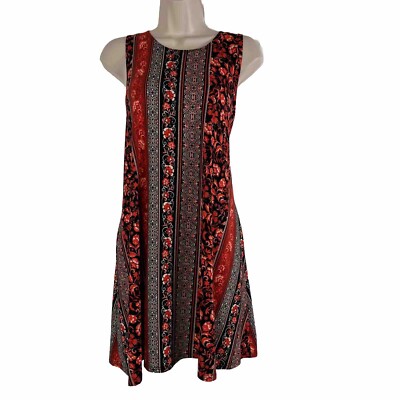 Jamie & Layla Shift Dress Women's Petites PS Above Knee Geometric Floral Stretch