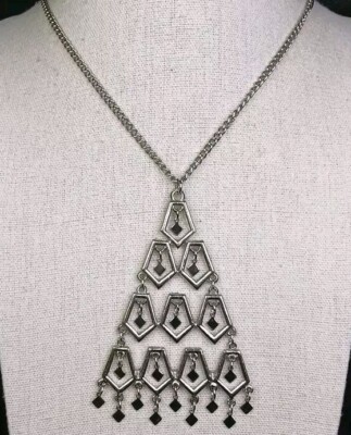 Vintage Chain Necklace Pendent Silver Tone. 13-056 | eBay