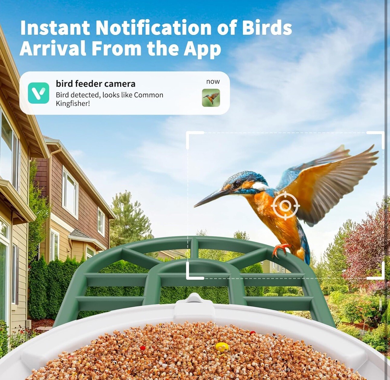 Bird Feeder with Camera with AI Identify Bird Species Solar Panel, Smart Bird -