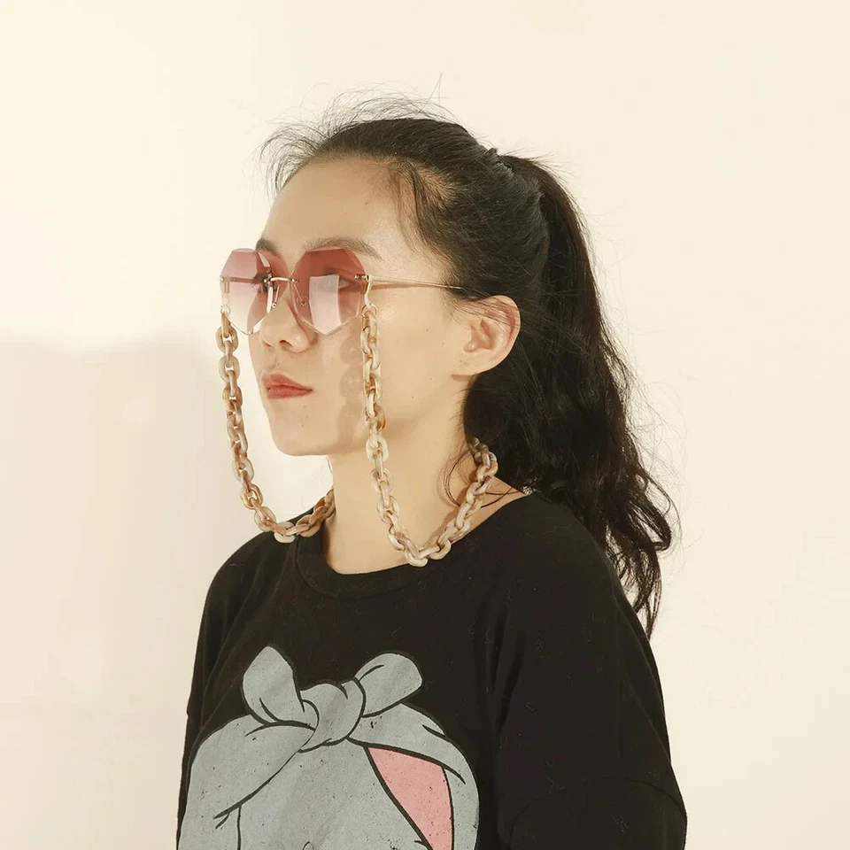 Acrílico Gafas Cadenas Cordón Mujeres Gafas de sol Cadena Anteojos Cordón Correa Cuerda Foto 4 de 4