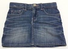 NWT Baby Gap Jeans Girls Blue Skirt Size 4 Stretch Adjustable Waist