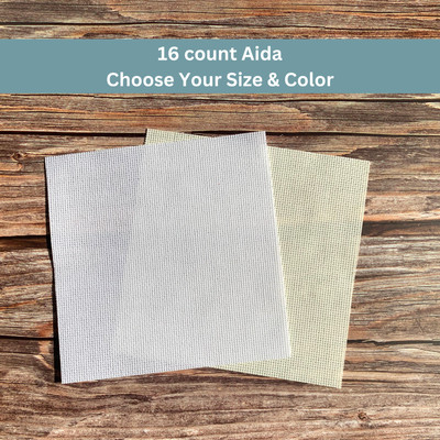 16 Count Aida Cloth for Cross Stitch - Various Sizes & Colors - Flat Rate Ship