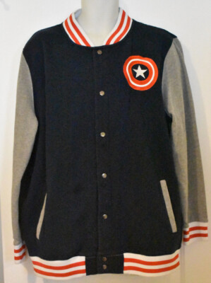 Varsity Jacket Captain America Jacket Mens Marvel Blue Captain