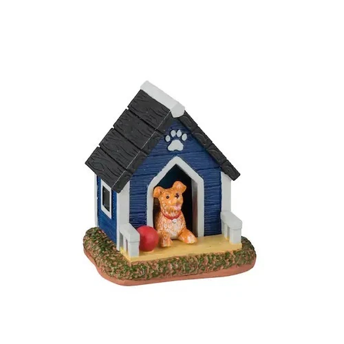 Lemax Christmas Village Accessories FLUFFY'S FRIENDS PET DOGHOUSE Department 56