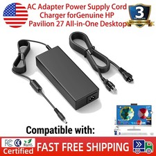 AC Adapter Power Supply Cord Charger for Genuine HP Pavilion 27 All-in-One Deskt