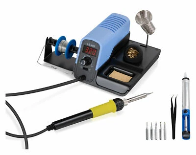 STAGECAPTAIN Estación de soldadura 30W soldador regulable soldador fino bomba de desoldar digital juego de soldadura