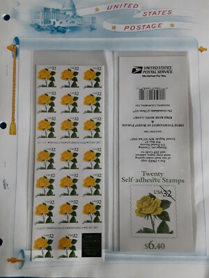 US #3054 32¢ Yellow Rose Book Of 20! VF NH MNH | eBay
