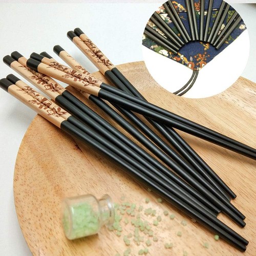 Mainuisi Wooden Chopstick With Rest Set Reusable Japanese Natural Wood Chopstick - Picture 5 of 6