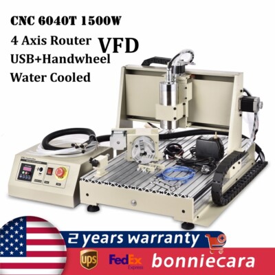 4 Axis CNC 6040T Router Engraver VFD Milling Engraving Machine 1500W +Controller