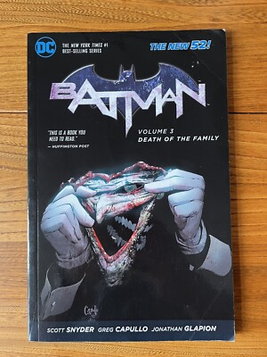 Batman Vol 3 Death of the Family TP Scott Snyder Greg Capullo Joker Returns 1stP