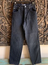 VTG 80’s Contempo Casuals Jeans Junior’s 5 Black High-Waisted Mom Cotton Denim