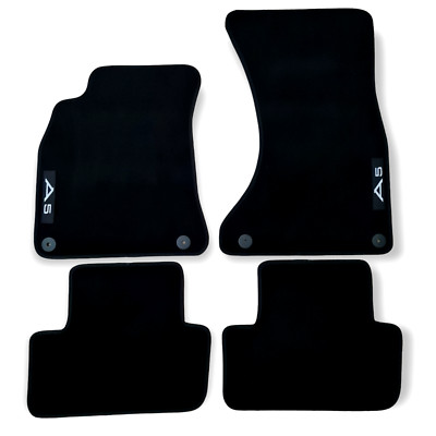 New Car Floor Mats For Audi A5 S5 RS5 Waterproof Black Velour Carpet Liners 4pcs