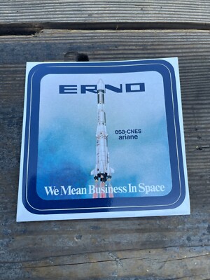 ERNO esa CNES Ariane We Mean Business Decal/Sticker NOS