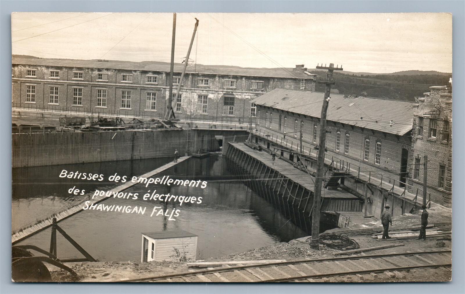 CANADA SHAWINIGAN FALLS WATER & POWER CO. VINTAGE REAL PHOTO POSTCARD