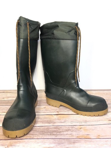 LL Bean VERDE IN GOMMA CACCIA Pioggia Neve Stivali Alti fodera termica da  uomo taglia 6 | eBay