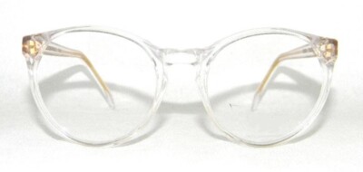 Monture De Lunettes Vuarnet Vintage Transparente - Forme Ronde - Acétate - France Années 90 - Neuf