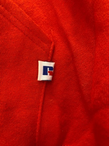 Vintage NEW 90s RUSSELL RED HOODIE MADE in USA Size M Red Kanye West - Picture 5 of 6