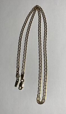 14k Two Tone Yellow/White Gucci Gold Chain Necklace 20 1/4  display picture 2