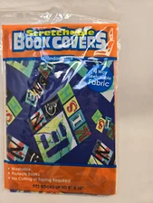 School Subject ENGLISH Stretchable Fabric Book Cover Fits Books Up to 8"x10" NEW