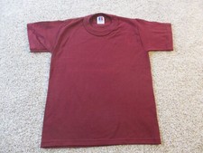 Vintage Russell Athletic Shirt Youth Made USA Single Stitch Blank Red Small