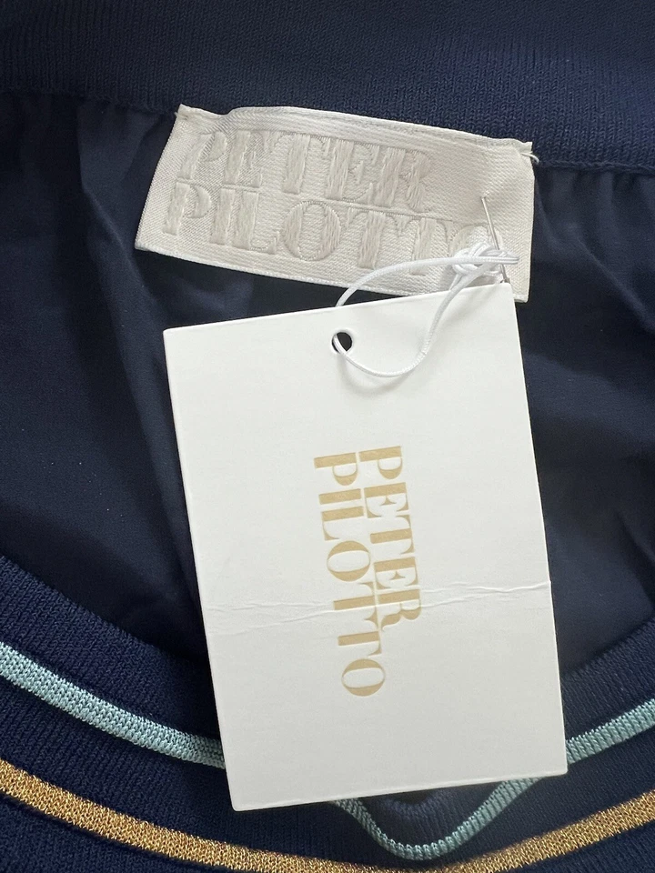 New $ 2 750!  PETER PILOTTO Metallic Chiffon Maxi Skirt  Silk Blend - Image 3 of 4