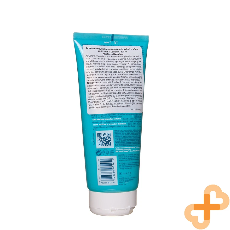 Bioderma Abcderm Hydratant 200ml Feuchtigkeits Mildes Milch Care Babys Face Body - Bild 2 von 4