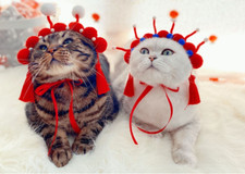 Cute Pet Cat Headdress Ears Hat for Dog Christmas cat headdress Cosplay Costume