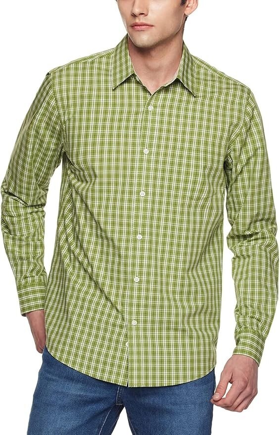 Рубашка Herren с длинным рукавом обычного покроя и повседневным поплайном на пуговицах длиной около 100 м