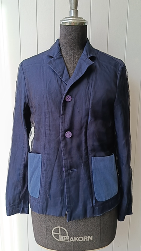 Comme des garcons Tricot Japan AD1999 90s vtg navy blue blazer coat jacket - Video 1 of 1