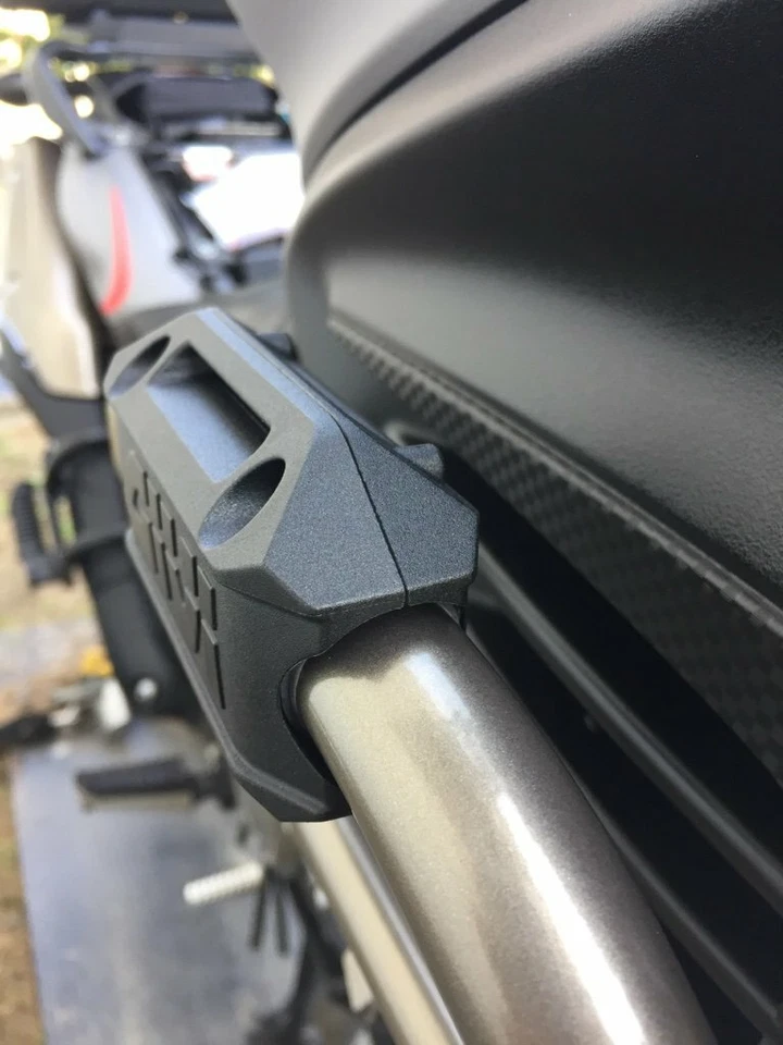 Motorcycle Engine Crash Bar Nylon Sliders Bumpers-Pair Black/Silver Givi Z2159R - image 3 of 4