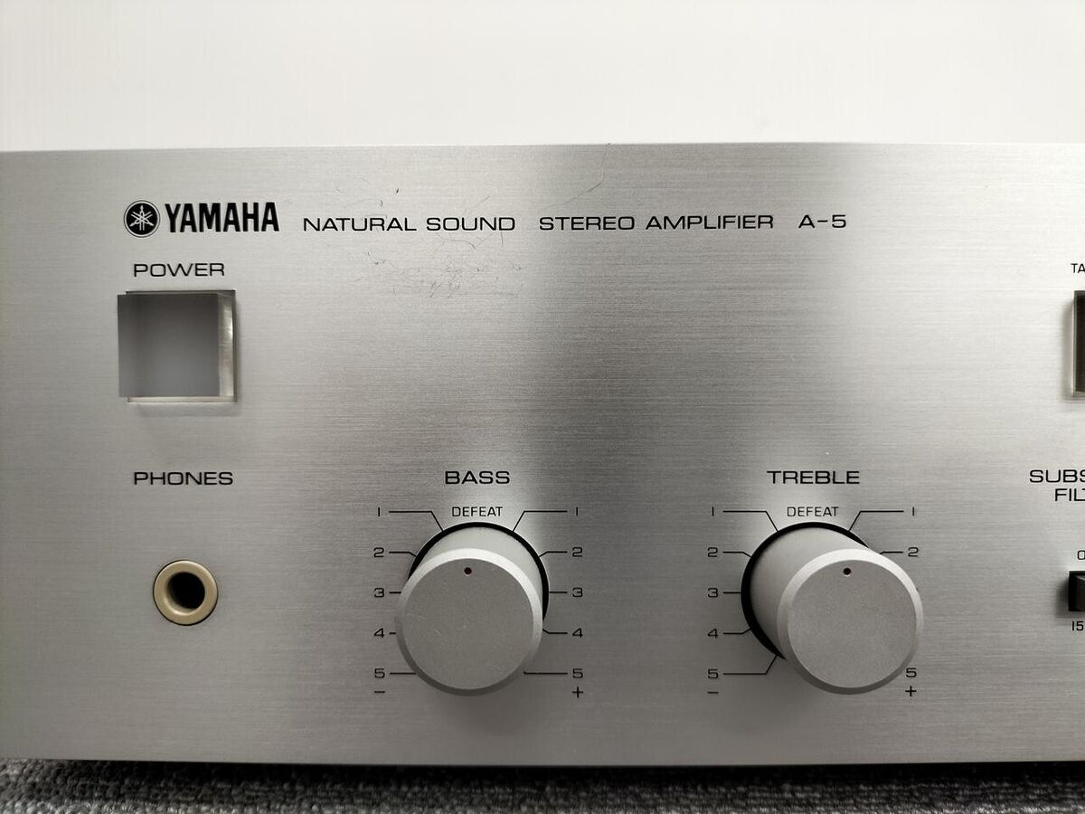 Yamaha A-5 Integrated Amplifier Silver w/Manual from japan Yamaha A-5 Integrated Amplifier Silver w/Manual from japan