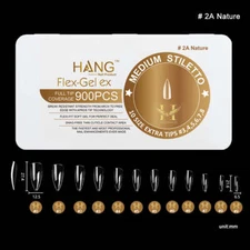 Hang Gel x Tips Square Medium 900 ct / 12 Size