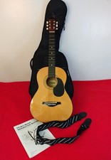 Hohner Hw03 Acoustic Hand Crafted 6   String Guitar /nice Case Included 