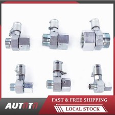 6x Hydraulic Swivel Run Tees Hydrulic ORFS Tester Tee Coupling Set Tee Connector