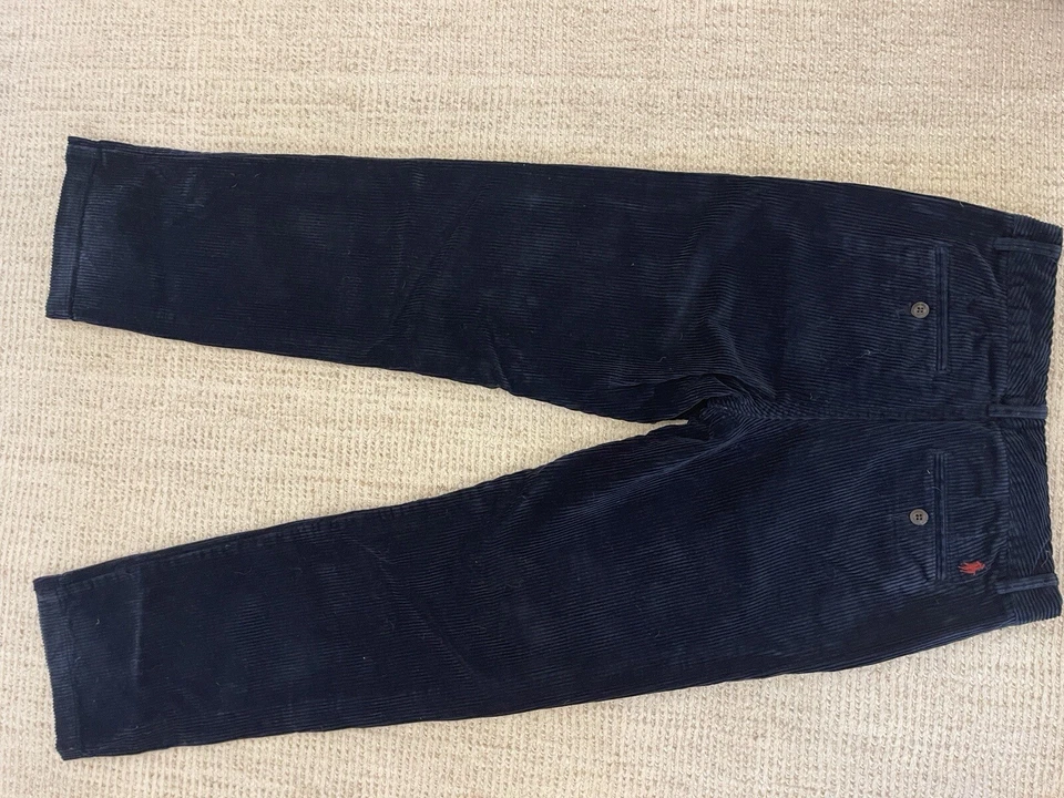 Polo Ralph Lauren 男孩海军蓝灯芯绒裤子 14 二手状况完好假日 — 第 4/4 张图片