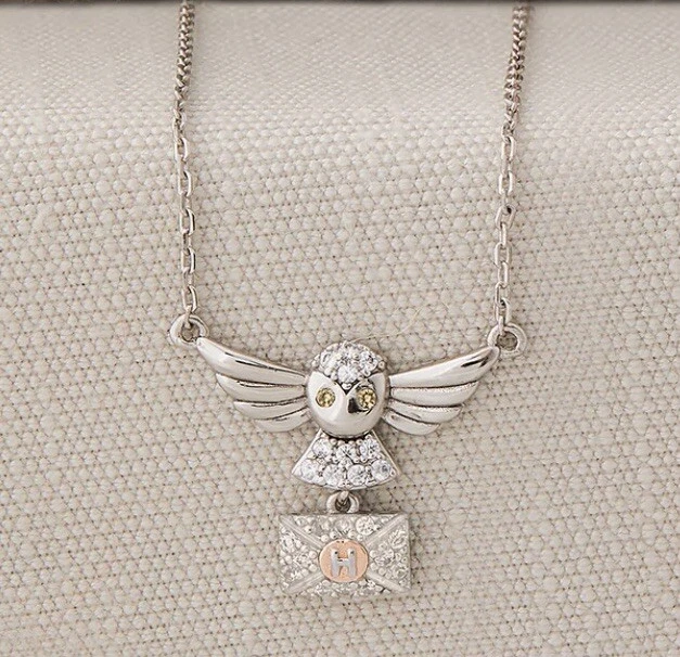 Charmed Aroma Harry Potter Hedwig Owl Sterling Silver Necklace NWT