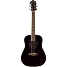 Oscar Schmidt OGHSB Student 1/2 Size Steel String Acoustic Guitar, Black